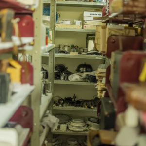 Museum storage located in the basement